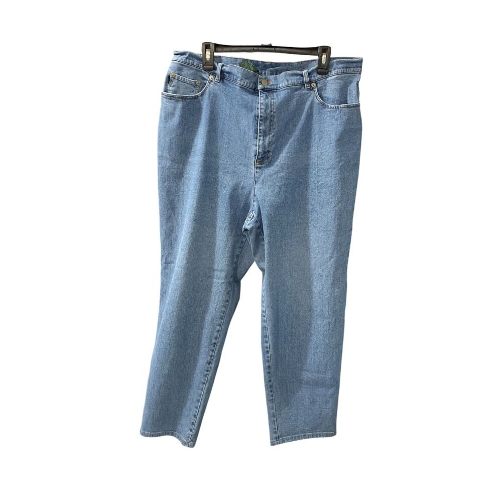 Lauren Jeans Ralph Lauren Vintage Womens Size 20W Jean Denim Blue Tapered Leg Mo